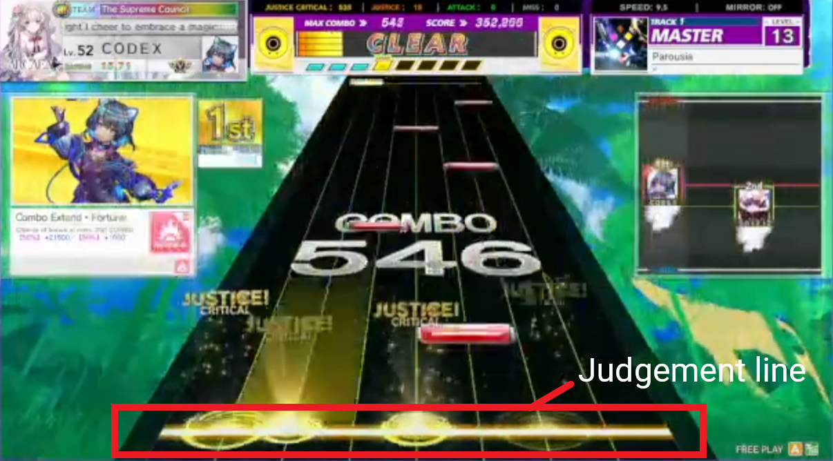 Judgement line